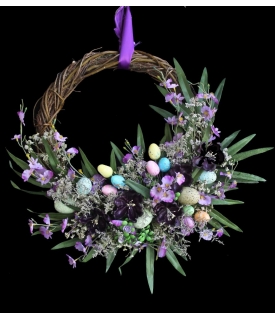 Violet Easter Wreath